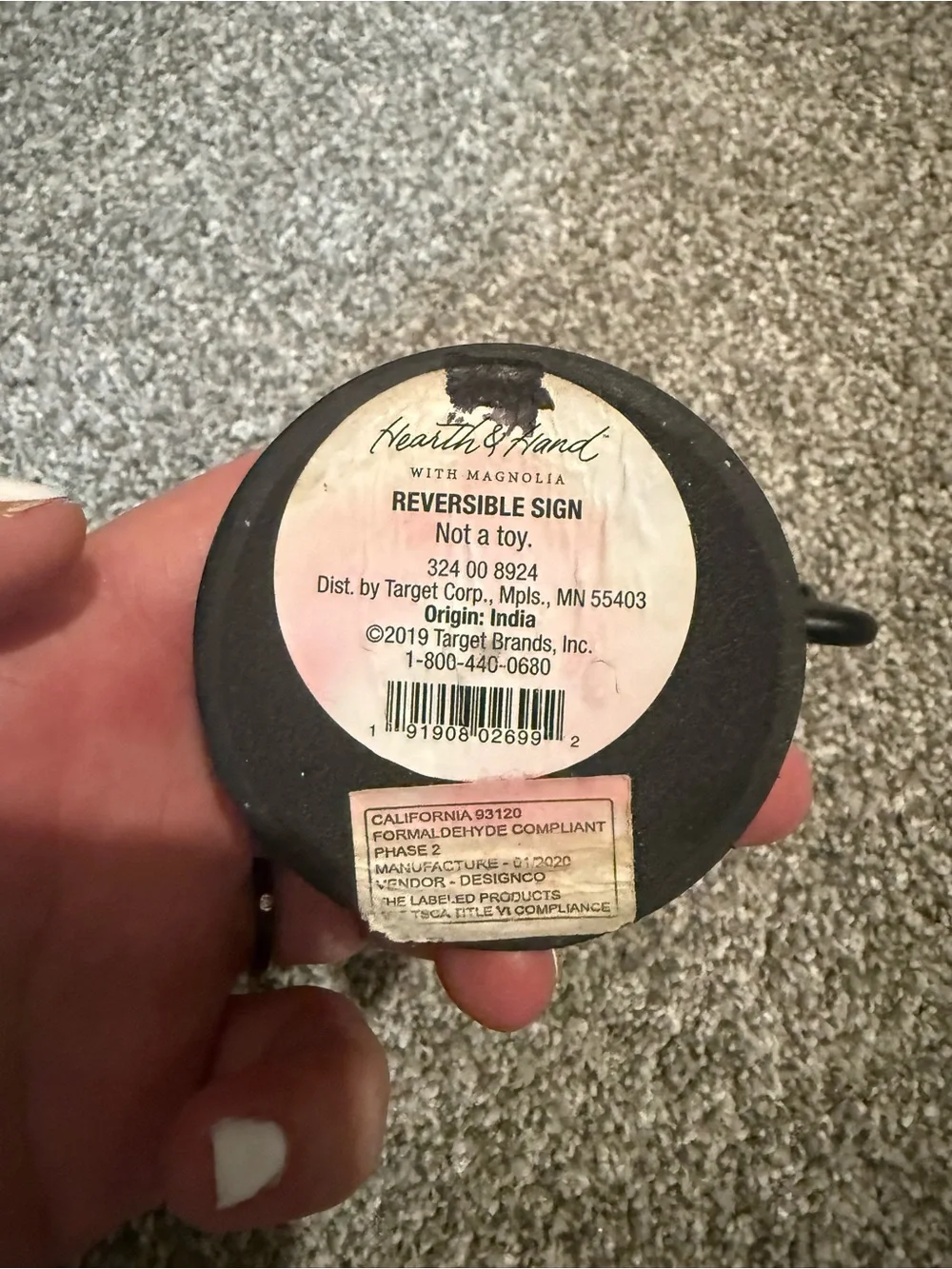 Hearth & Hand Black and Cream 'CLEAN/DIRTY’ Tabletop Marker